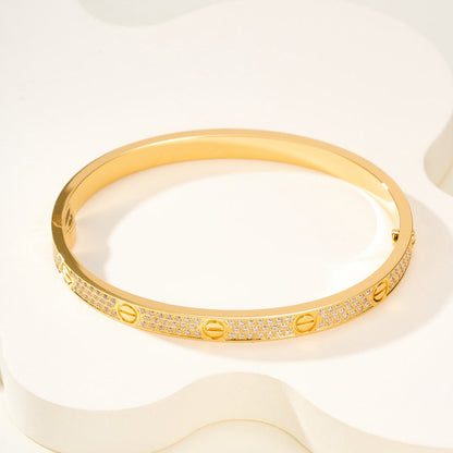 [⭐moonlume]LOVE BRACELET 4.8MM DIAMOND-PAVED