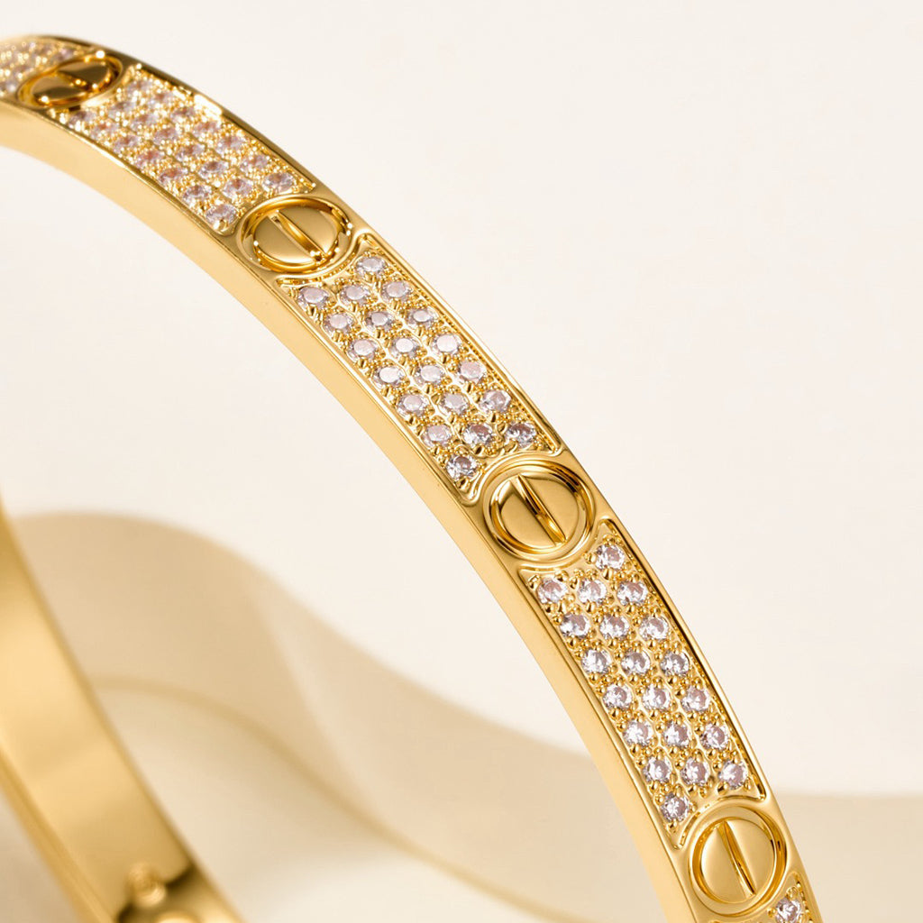 [⭐moonlume]LOVE BRACELET 4.8MM DIAMOND-PAVED