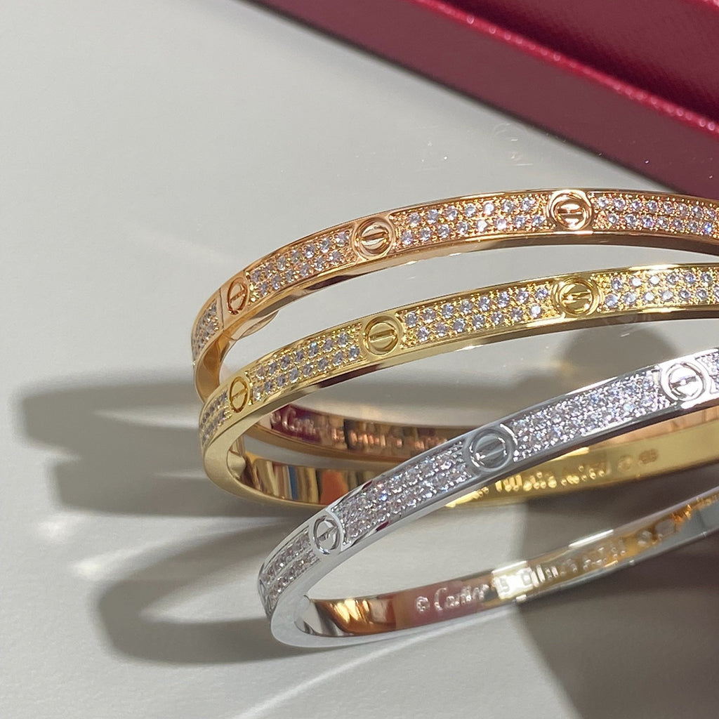 [⭐moonlume]LOVE BRACELET 3.65MM DIAMOND-PAVED