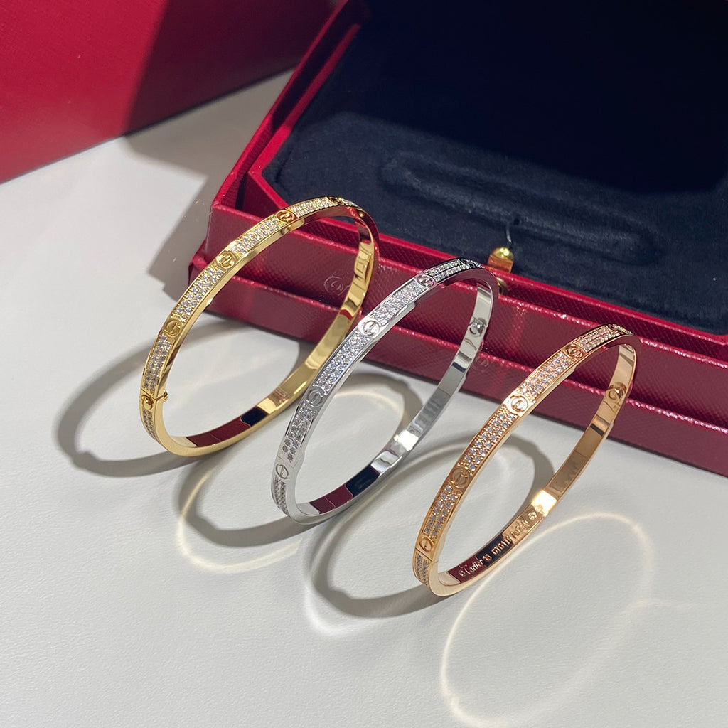 [⭐moonlume]LOVE BRACELET 3.65MM DIAMOND-PAVED