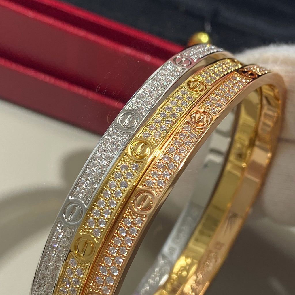 [⭐moonlume]LOVE BRACELET 3.65MM DIAMOND-PAVED