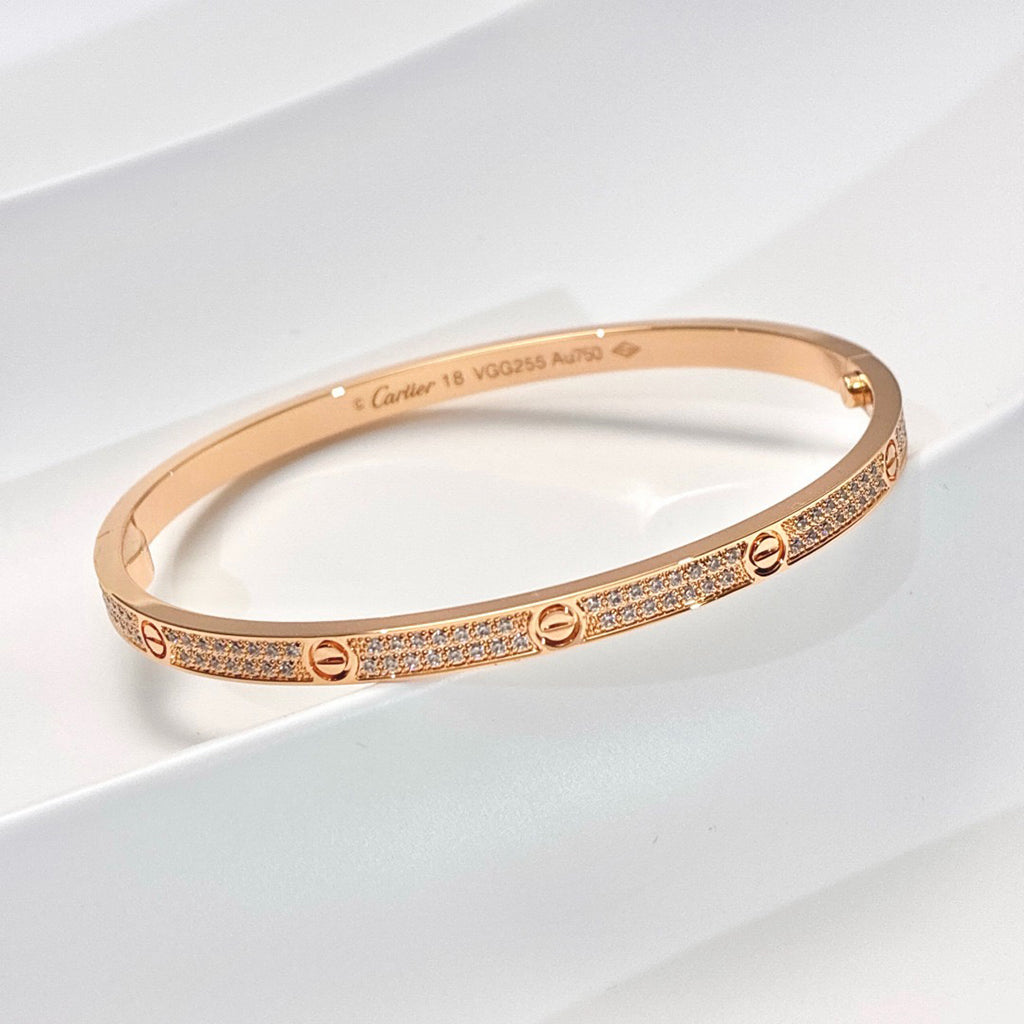 [⭐moonlume]LOVE BRACELET 3.65MM DIAMOND-PAVED