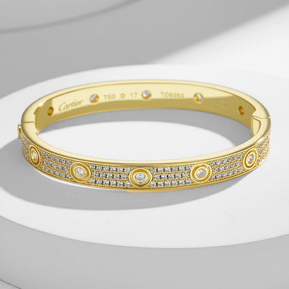 [⭐moonlume]LOVE BRACELET 6.1MM DIAMOND-PAVED 10 BIG DIAMONDS