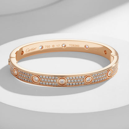 [⭐moonlume]LOVE BRACELET 6.1MM DIAMOND-PAVED 10 BIG DIAMONDS