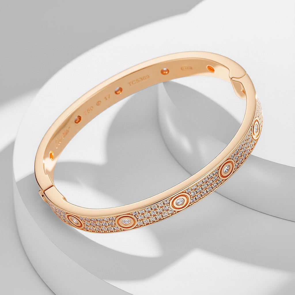 [⭐moonlume]LOVE BRACELET 6.1MM DIAMOND-PAVED 10 BIG DIAMONDS