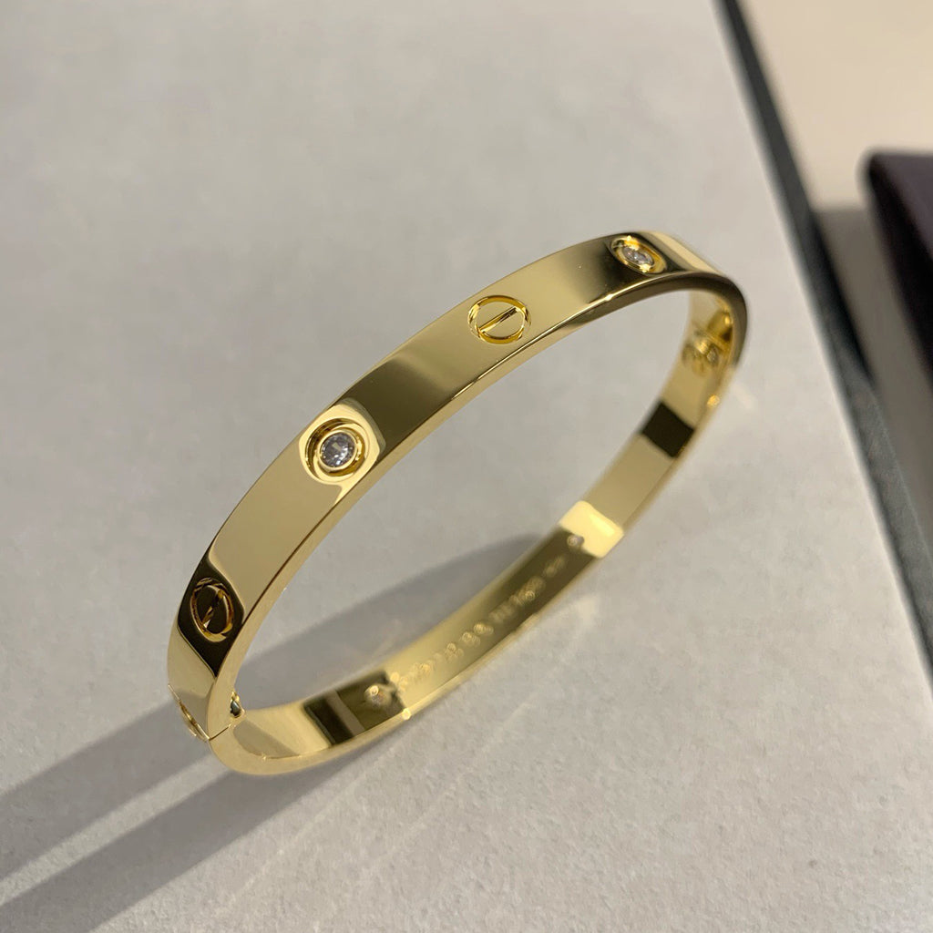 [⭐moonlume]LOVE BRACELET 6.1MM 4 DIAMONDS