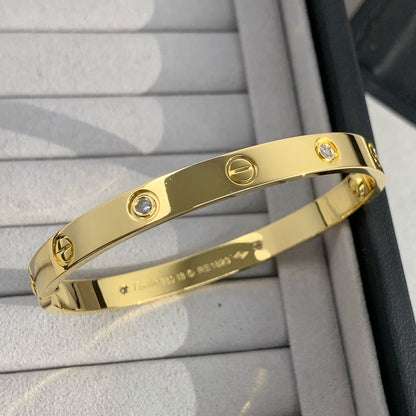 [⭐moonlume]LOVE BRACELET 6.1MM 4 DIAMONDS