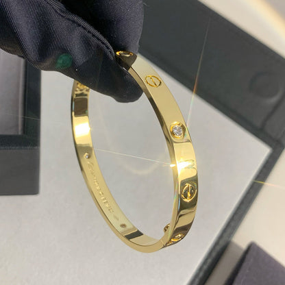 [⭐moonlume]LOVE BRACELET 6.1MM 4 DIAMONDS