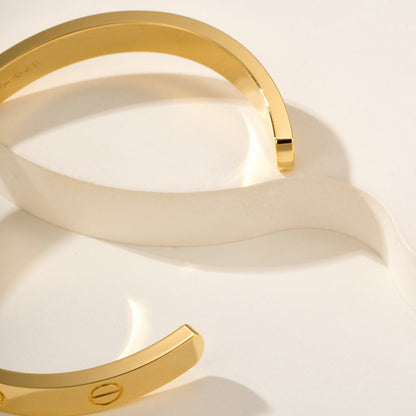 [⭐moonlume]LOVE BRACELET 6.1MM 1 DIAMOND OPEN CUFF