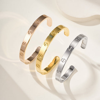 [⭐moonlume]LOVE BRACELET 6.1MM OPEN CUFF