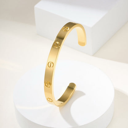 [⭐moonlume]LOVE BRACELET 6.1MM OPEN CUFF