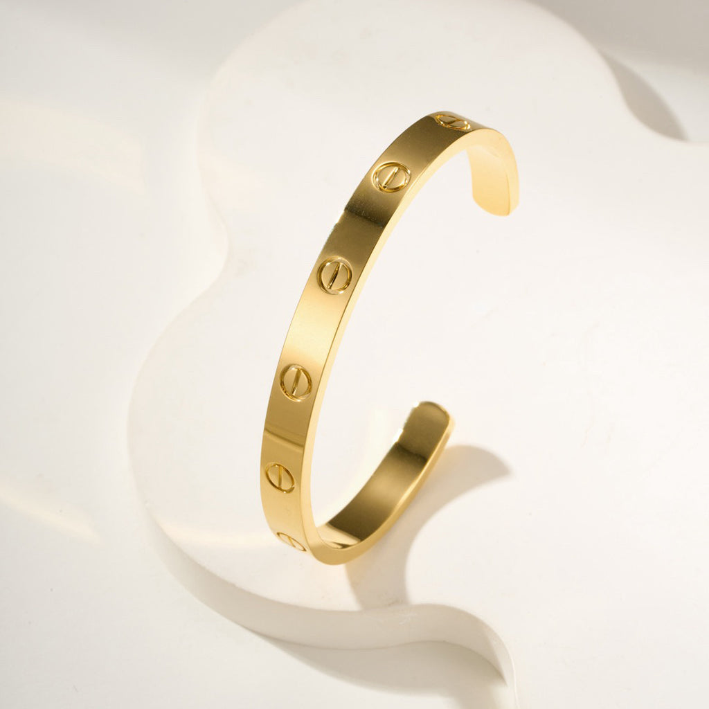 [⭐moonlume]LOVE BRACELET 6.1MM OPEN CUFF