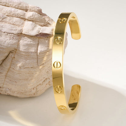 [⭐moonlume]LOVE BRACELET 6.1MM OPEN CUFF