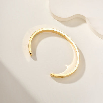 [⭐moonlume]LOVE BRACELET 6.1MM OPEN CUFF