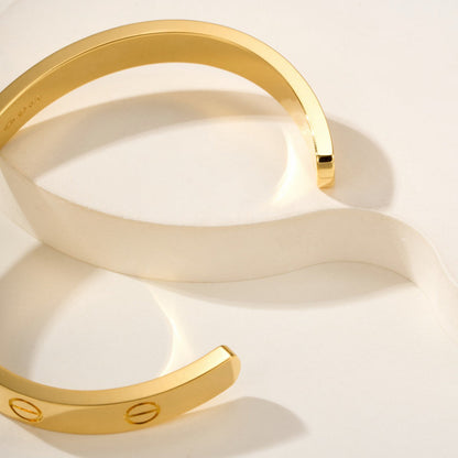 [⭐moonlume]LOVE BRACELET 6.1MM OPEN CUFF