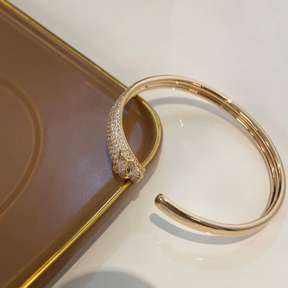 [⭐moonlume]PANTHERE HALF DIAMOND OPEN BRACELET