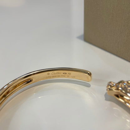 [⭐moonlume]PANTHERE HALF DIAMOND OPEN BRACELET
