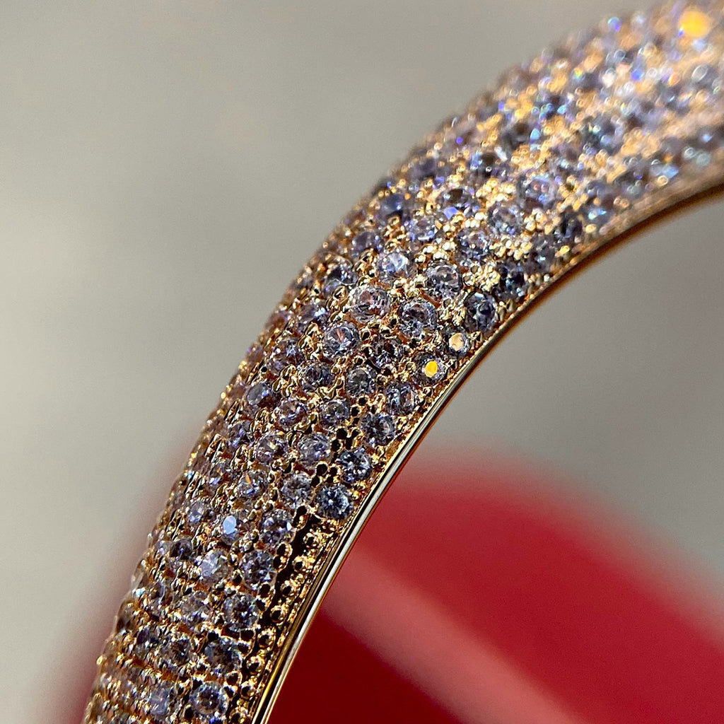 [⭐moonlume]PANTHERE HALF DIAMOND OPEN BRACELET