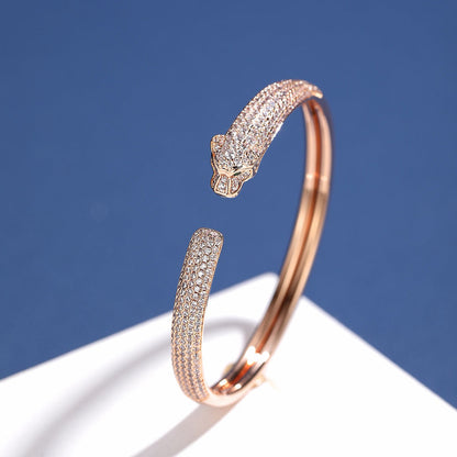 [⭐moonlume]PANTHERE FULL DIAMOND OPEN BRACELET