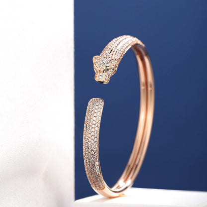 [⭐moonlume]PANTHERE FULL DIAMOND OPEN BRACELET