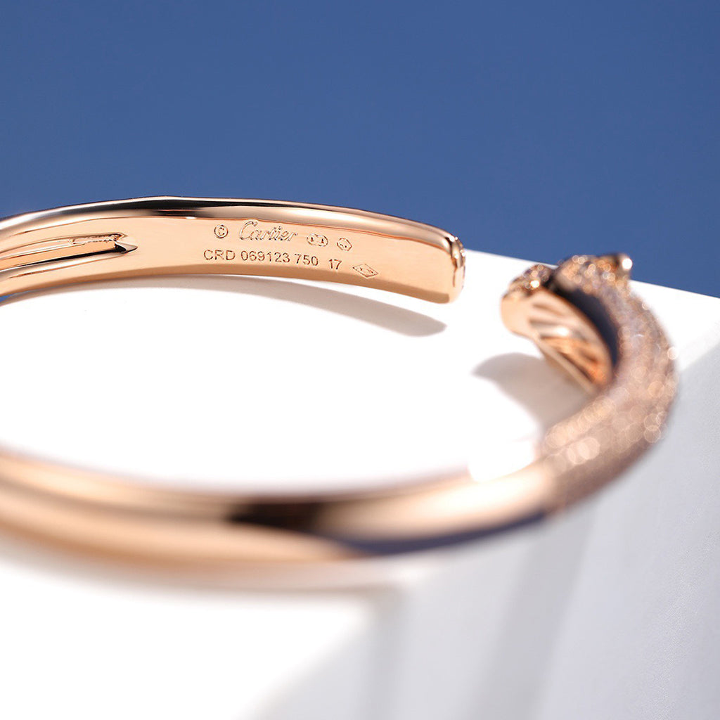 [⭐moonlume]PANTHERE FULL DIAMOND OPEN BRACELET