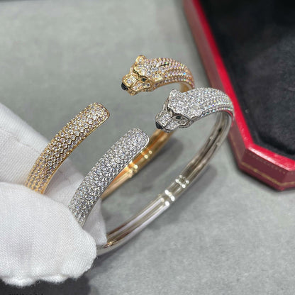 [⭐moonlume]PANTHERE FULL DIAMOND OPEN BRACELET