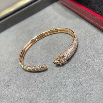 [⭐moonlume]PANTHERE FULL DIAMOND OPEN BRACELET