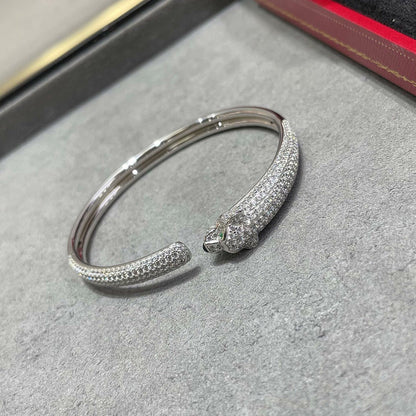 [⭐moonlume]PANTHERE FULL DIAMOND OPEN BRACELET