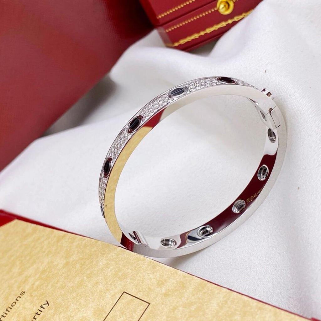 [⭐moonlume]LOVE BRACELET 6.1MM DIAMOND-PAVED CERAMIC