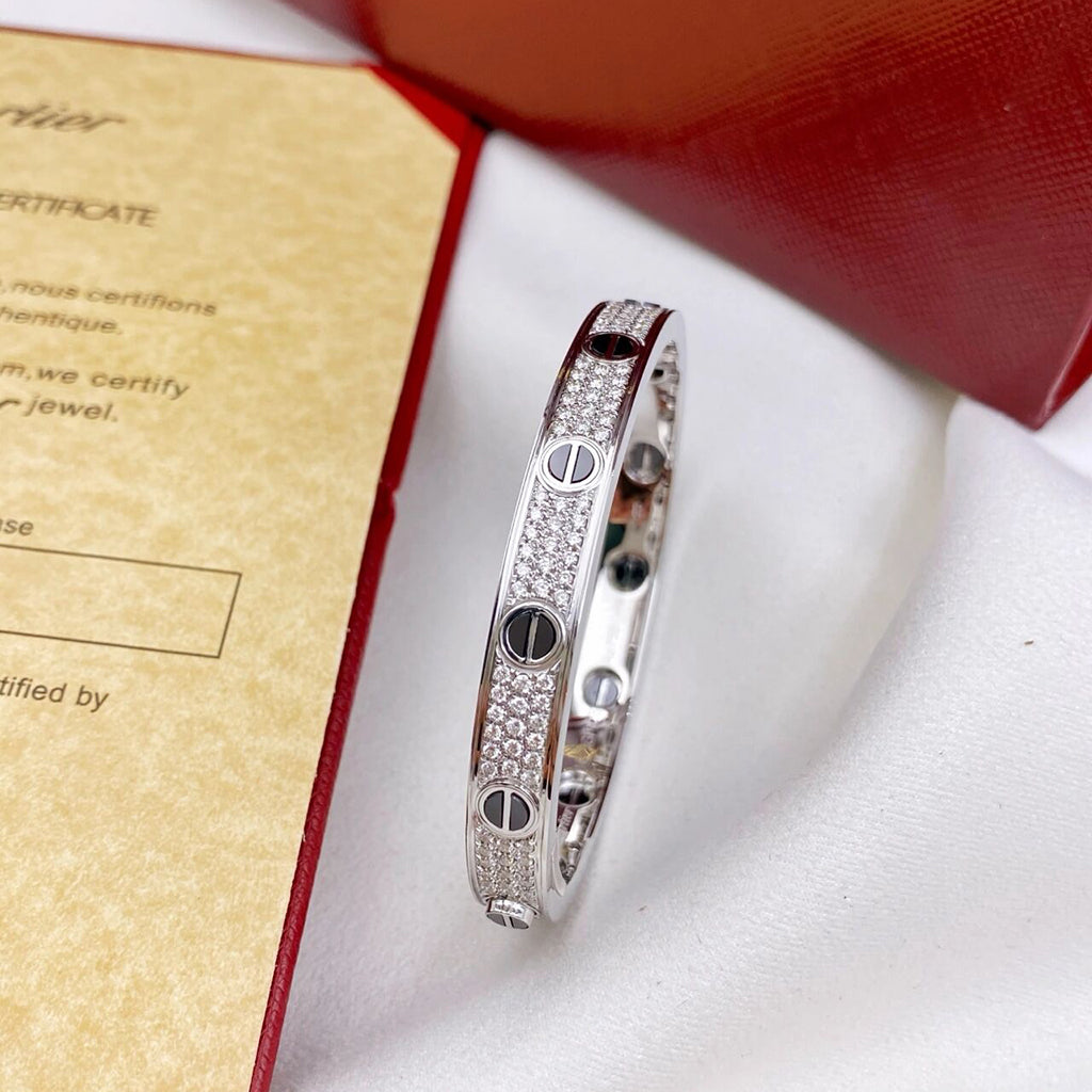 [⭐moonlume]LOVE BRACELET 6.1MM DIAMOND-PAVED CERAMIC