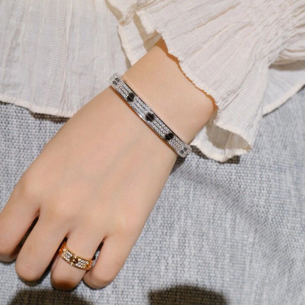[⭐moonlume]LOVE BRACELET 6.1MM DIAMOND-PAVED CERAMIC
