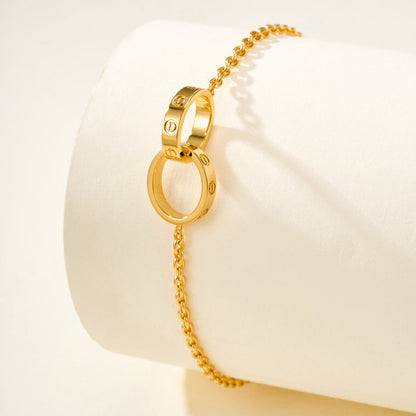 [⭐moonlume]LOVE BRACELET DOUBLE RING