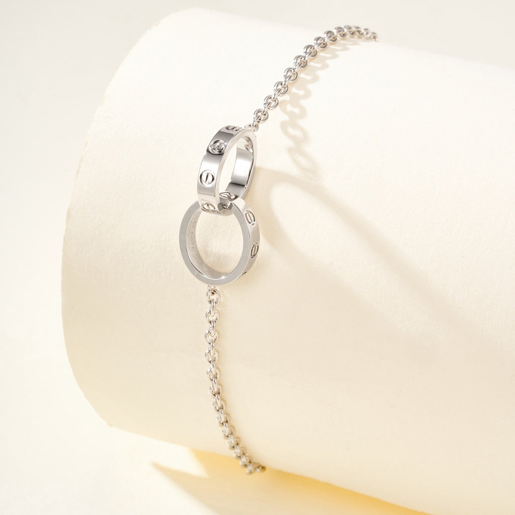 [⭐moonlume]LOVE BRACELET DOUBLE RING