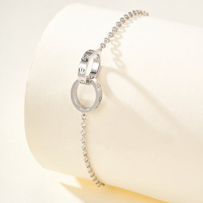 [⭐moonlume]LOVE BRACELET DOUBLE RING