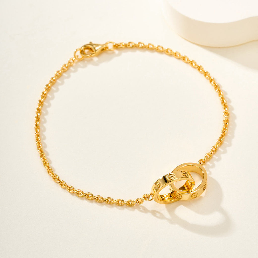 [⭐moonlume]LOVE BRACELET DOUBLE RING