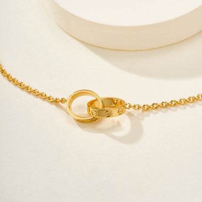 [⭐moonlume]LOVE BRACELET DOUBLE RING