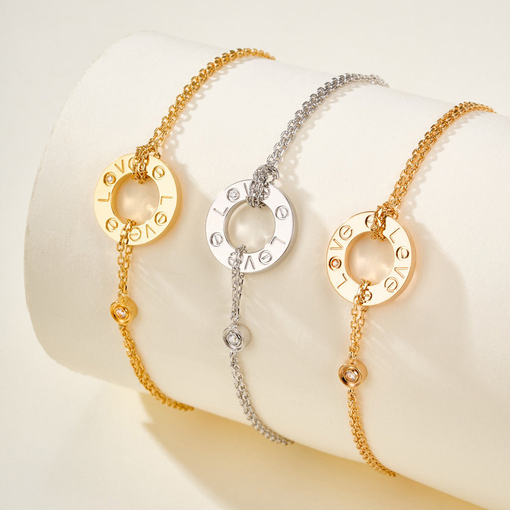 [⭐moonlume]LOVE BRACELET 2 DIAMOND