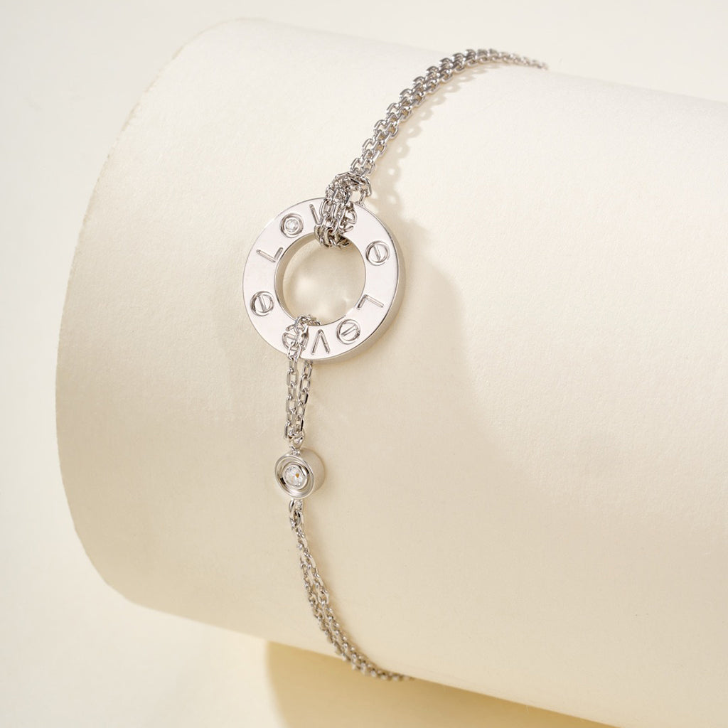 [⭐moonlume]LOVE BRACELET 2 DIAMOND
