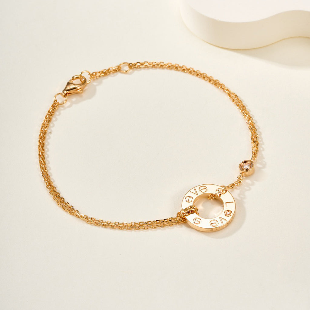 [⭐moonlume]LOVE BRACELET 2 DIAMOND