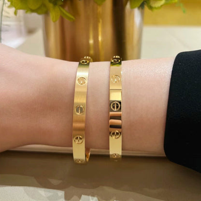 [⭐moonlume]LOVE BRACELET 6.1MM BRUSHED