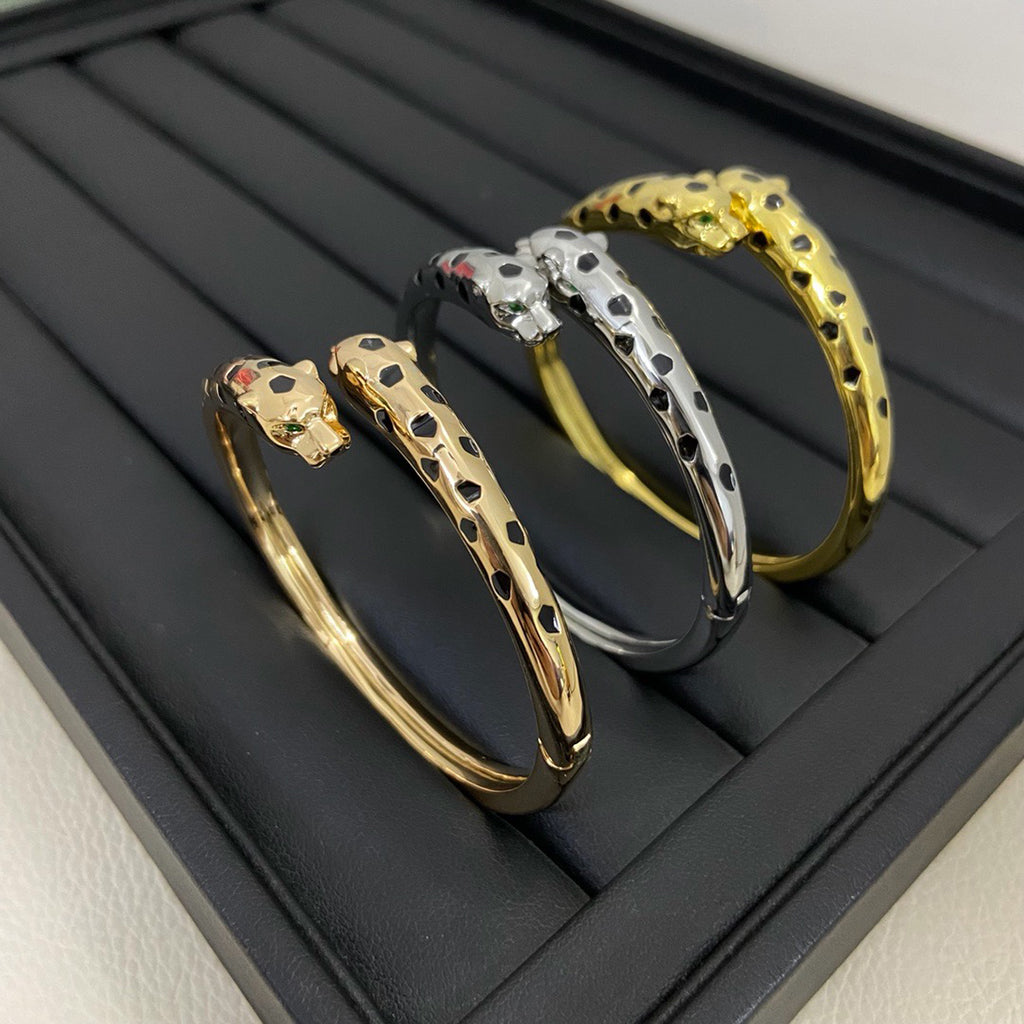 [⭐moonlume]PANTHERE DOUBLE HEADED OPEN BRACELET