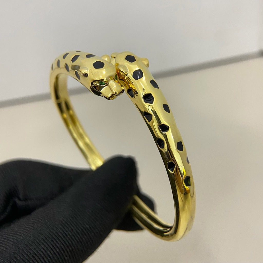 [⭐moonlume]PANTHERE DOUBLE HEADED OPEN BRACELET