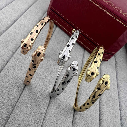 [⭐moonlume]PANTHERE DOUBLE HEADED OPEN BRACELET