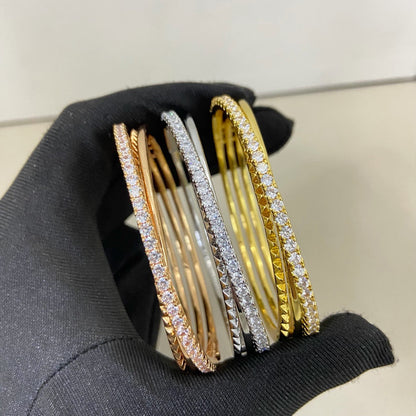 [⭐moonlume]ETINCELLE HALF-PAVED DIAMOND BRACELET