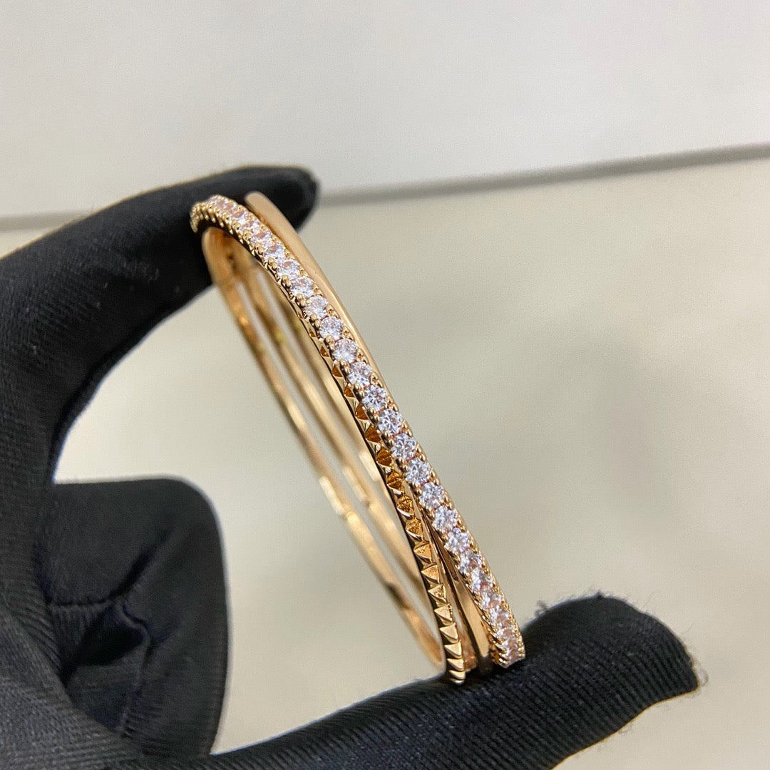 [⭐moonlume]ETINCELLE HALF-PAVED DIAMOND BRACELET
