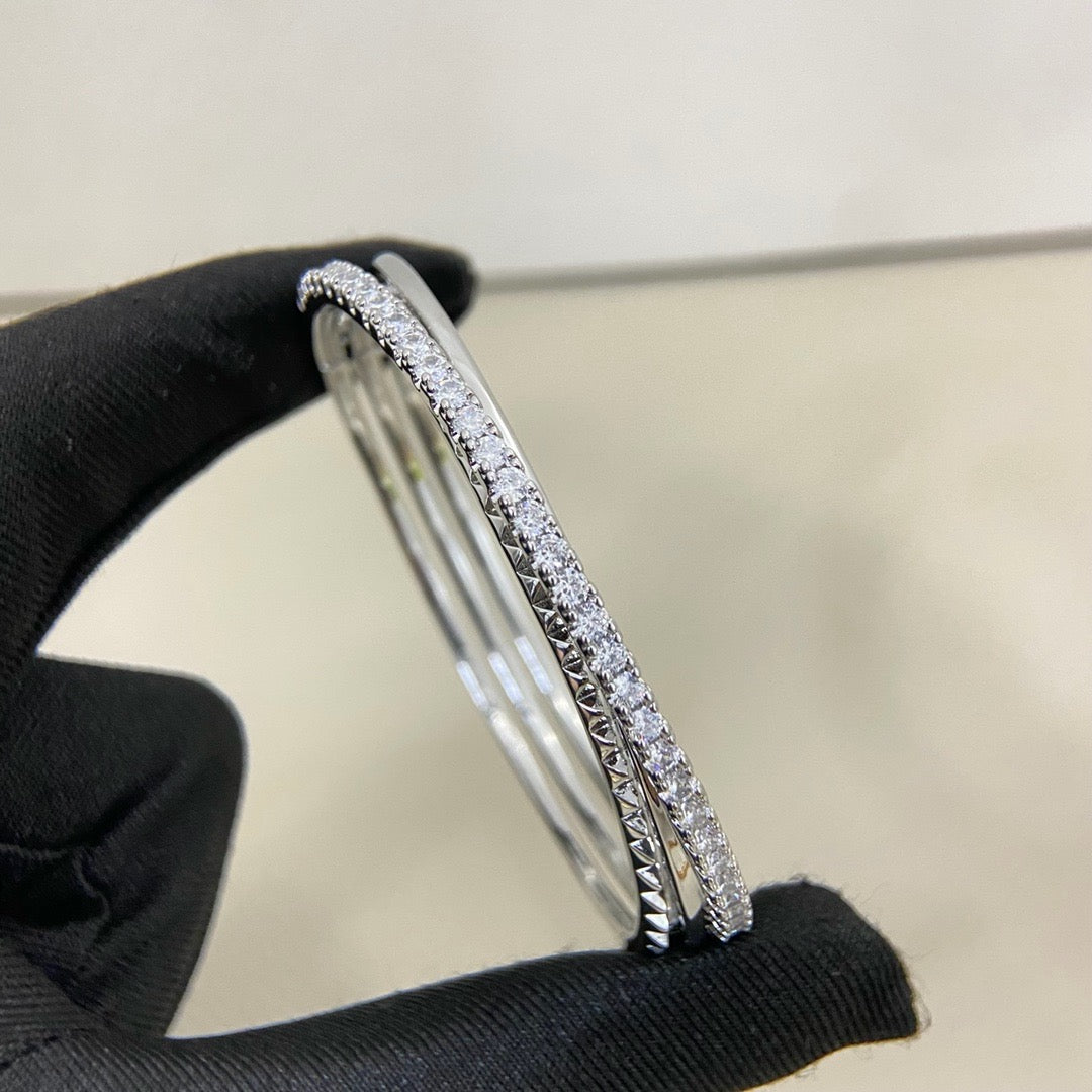 [⭐moonlume]ETINCELLE HALF-PAVED DIAMOND BRACELET