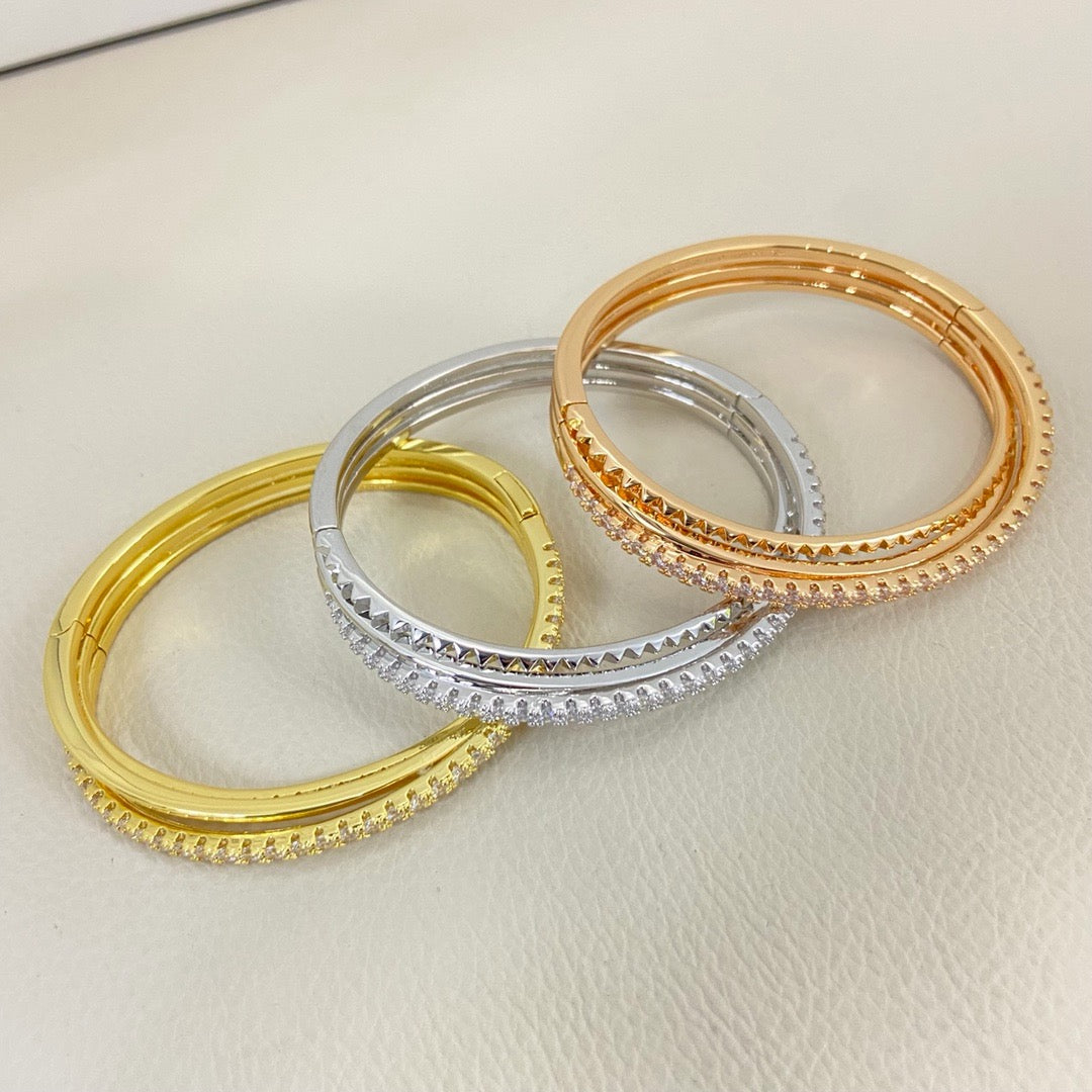 [⭐moonlume]ETINCELLE HALF-PAVED DIAMOND BRACELET