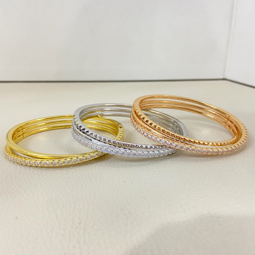 [⭐moonlume]ETINCELLE HALF-PAVED DIAMOND BRACELET