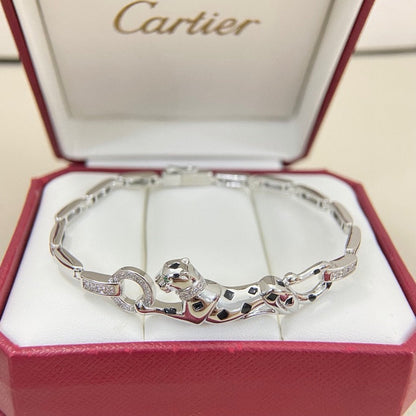 [⭐moonlume]PANTHERE HALF DIAMOND ON CHAIN BRACELET