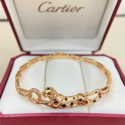 [⭐moonlume]PANTHERE HALF DIAMOND ON CHAIN BRACELET